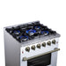 Forno Massimo 30-Inch White Freestanding Gas Range, 5 Burners, True Convection Oven
