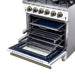 Forno Massimo 30-Inch White Freestanding Gas Range, 5 Burners, True Convection Oven