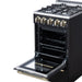 Forno Lamazze 20 Inch Freestanding Gas Range in Black, Compact Design