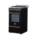 Forno Lamazze 20 Inch Freestanding Gas Range in Black, Compact Design