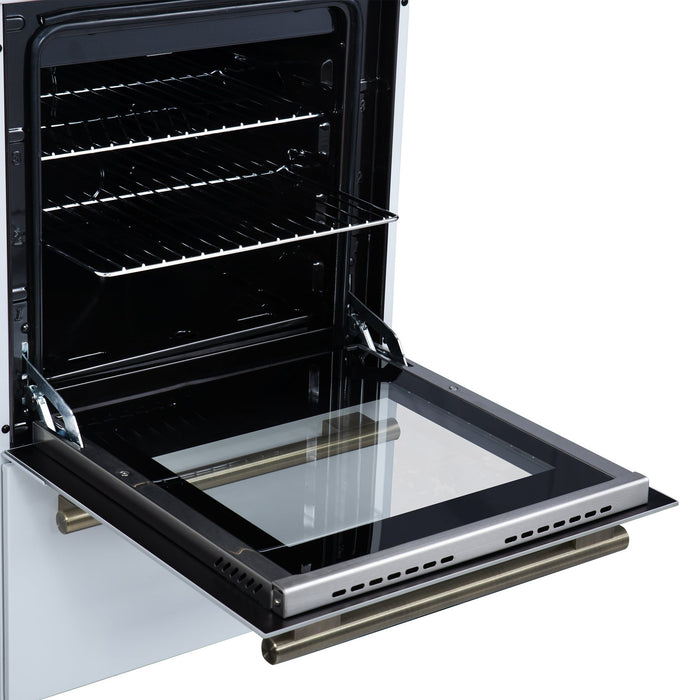 Forno Lamazze 20 Inch Freestanding Gas Range in White, Compact Design