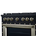 Forno - 36" Gas Range, 6 burners, in black with copper Trim