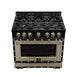 Forno - 36" Gas Range, 6 burners, in black with copper Trim