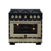 Forno - 36" Gas Range, 6 burners, in black with copper Trim