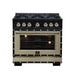 Forno - 36" Gas Range, 6 burners, in black with copper Trim