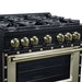 Forno - 36" Gas Range, 6 burners, in black with copper Trim