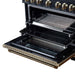 Forno - 36" Gas Range, 6 burners, in black with copper Trim