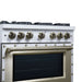 Forno - 36" Gas Range, 6 burners, in white with copper Trim