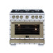 Forno - 36" Gas Range, 6 burners, in white with copper Trim