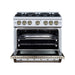 Forno - 36" Gas Range, 6 burners, in white with copper Trim
