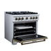 Forno - 36" Gas Range, 6 burners, in white with copper Trim