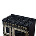 Forno - 48" Gas Range, 8 burners, in Black with copper Trim