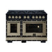 Forno - 48" Gas Range, 8 burners, in Black with copper Trim