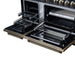 Forno - 48" Gas Range, 8 burners, in Black with copper Trim