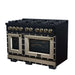 Forno - 48" Gas Range, 8 burners, in Black with copper Trim
