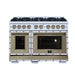 Forno - 48" Gas Range, 8 burners, in White with copper Trim