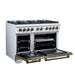 Forno - 48" Gas Range, 8 burners, in White with copper Trim