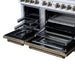 Forno - 48" Gas Range, 8 burners, in White with copper Trim