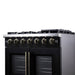 Forno Capriasca 36-Inch Black Freestanding French Door Gas Range, 6 Burners, Convection Oven, Energy Efficient