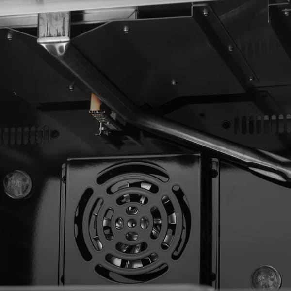 FORNO Galiano 48-Inch French Door Gas Range with 8 Burners and 6.58 Cu. Ft. Convection Oven in Black/White with Antique Brass Trim