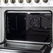 Forno Galiano 48-Inch Freestanding French Door Gas Range, White & Antique Brass