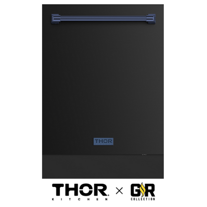 Gordon Ramsay by THOR Kitchen 24" Dishwasher in Matte Black with Stainless Steel Accents, DW24X8BA00