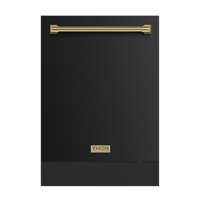 Gordon Ramsay by THOR Kitchen 24" Dishwasher in Matte Black with Stainless Steel Accents, DW24X8BA00