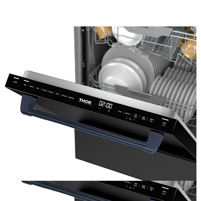 Gordon Ramsay by THOR Kitchen 24" Dishwasher in Matte Black with Stainless Steel Accents, DW24X8BA00