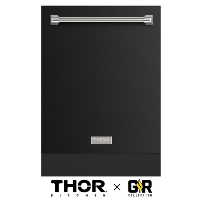 Gordon Ramsay by THOR Kitchen 24" Dishwasher in Matte Black with Stainless Steel Accents, DW24X8BA00