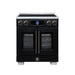 Forno Maximus 30-Inch Induction Range, French Door, 4 Cooking Zones, 4.32 Cu. Ft. Convection Oven, Air Sous Vide, Air Fry Basket, Black - FFSIN0932-30BLK