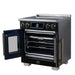 Forno Maximus 30-Inch Induction Range, French Door, 4 Cooking Zones, 4.32 Cu. Ft. Convection Oven, Air Sous Vide, Air Fry Basket, Black - FFSIN0932-30BLK