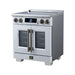 Forno Maximus 30-Inch Induction Range, French Door, 4 Cooking Zones, 4.32 Cu. Ft. Convection Oven, Air Sous Vide, Air Fry Basket, White - FFSIN0932-30WHT