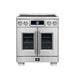 Forno Maximus 30-Inch Induction Range, French Door, 4 Cooking Zones, 4.32 Cu. Ft. Convection Oven, Air Sous Vide, Air Fry Basket, Stainless Steel - FFSIN0932-30