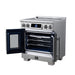 Forno Maximus 30-Inch Induction Range, French Door, 4 Cooking Zones, 4.32 Cu. Ft. Convection Oven, Air Sous Vide, Air Fry Basket, Stainless Steel - FFSIN0932-30