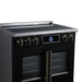 Forno Maximus 36-Inch Induction Range, French Door, 5 Cooking Zones, 5.36 Cu. Ft. Convection Oven, Air Sous Vide, Air Fry Basket, Black - FFSIN0932-36BLK