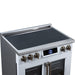 Forno Maximus 36-Inch Induction Range, French Door, 5 Cooking Zones, 5.36 Cu. Ft. Convection Oven, Air Sous Vide, Air Fry Basket, White - FFSIN0932-36WHT