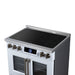 Forno Maximus 36-Inch Induction Range, French Door, 5 Cooking Zones, 5.36 Cu. Ft. Convection Oven, Air Sous Vide, Air Fry Basket, White - FFSIN0932-36WHT