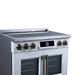Forno Maximus 36-Inch Induction Range, French Door, 5 Cooking Zones, 5.36 Cu. Ft. Convection Oven, Air Sous Vide, Air Fry Basket, White - FFSIN0932-36WHT