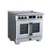 Forno Maximus 36-Inch Induction Range, French Door, 5 Cooking Zones, 5.36 Cu. Ft. Convection Oven, Air Sous Vide, Air Fry Basket, White - FFSIN0932-36WHT