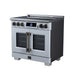 Forno Maximus 36-Inch Induction Range, French Door, 5 Cooking Zones, 5.36 Cu. Ft. Convection Oven, Air Sous Vide, Air Fry Basket, White - FFSIN0932-36WHT