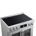 Forno Maximus 36-Inch Induction Range, French Door, 5 Cooking Zones, 5.36 Cu. Ft. Convection Oven, Air Sous Vide, Air Fry Basket, Stainless Steel - FFSIN0932-36