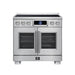 Forno Maximus 36-Inch Induction Range, French Door, 5 Cooking Zones, 5.36 Cu. Ft. Convection Oven, Air Sous Vide, Air Fry Basket, Stainless Steel - FFSIN0932-36