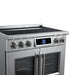 Forno Maximus 36-Inch Induction Range, French Door, 5 Cooking Zones, 5.36 Cu. Ft. Convection Oven, Air Sous Vide, Air Fry Basket, Stainless Steel - FFSIN0932-36