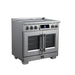 Forno Maximus 36-Inch Induction Range, French Door, 5 Cooking Zones, 5.36 Cu. Ft. Convection Oven, Air Sous Vide, Air Fry Basket, Stainless Steel - FFSIN0932-36