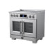 Forno Maximus 36-Inch Induction Range, French Door, 5 Cooking Zones, 5.36 Cu. Ft. Convection Oven, Air Sous Vide, Air Fry Basket, Stainless Steel - FFSIN0932-36
