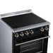 Forno Torino 30 Inch Induction Range, 8,800W Cooktop, 4.32 Cu. Ft. True Convection Oven, Air Fry, Air Sous Vide, Smudge Resistant, Black - FFSIN0936-30BLK