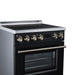 Forno Torino 30 Inch Induction Range, 8,800W Cooktop, 4.32 Cu. Ft. True Convection Oven, Air Fry, Air Sous Vide, Smudge Resistant, Black - FFSIN0936-30BLK