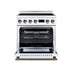 Forno Torino 30 Inch Induction Range, 8,800W Cooktop, 4.32 Cu. Ft. True Convection Oven, Air Fry, Air Sous Vide, Smudge Resistant, White - FFSIN0936-30WHT