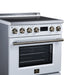 Forno Torino 30 Inch Induction Range, 8,800W Cooktop, 4.32 Cu. Ft. True Convection Oven, Air Fry, Air Sous Vide, Smudge Resistant, White - FFSIN0936-30WHT