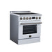 Forno Torino 30 Inch Induction Range, 8,800W Cooktop, 4.32 Cu. Ft. True Convection Oven, Air Fry, Air Sous Vide, Smudge Resistant, White - FFSIN0936-30WHT